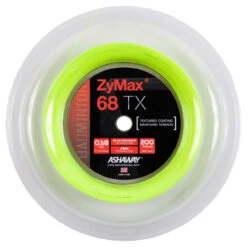 Ashaway ZyMax 68 TX 0.68mm Badminton 200M Reel -Racket Pro Shop ashaway zymax 68 tx 0 68mm badminton 200m reel yellow 54704 60157.1698771944