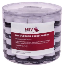 MSV Prespi Absorb Overgrip 60 Pack -Racket Pro Shop msv prespi absorb overgrip 60 pack white 99819 54060.1698771980